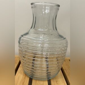 Vintage Elegant Clear Glass carafe Beehive anchor hocking